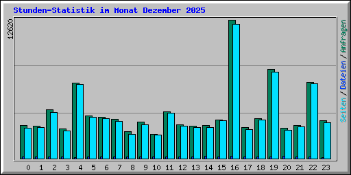 Stunden-Statistik im Monat Dezember 2025